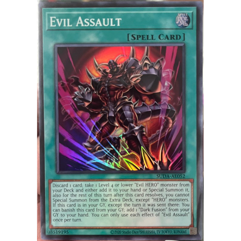 Yugioh Asia-Eng [SUDA-AE052] Evil Assault (Super Rare) การ์ดยูกิแท้ถูก ...
