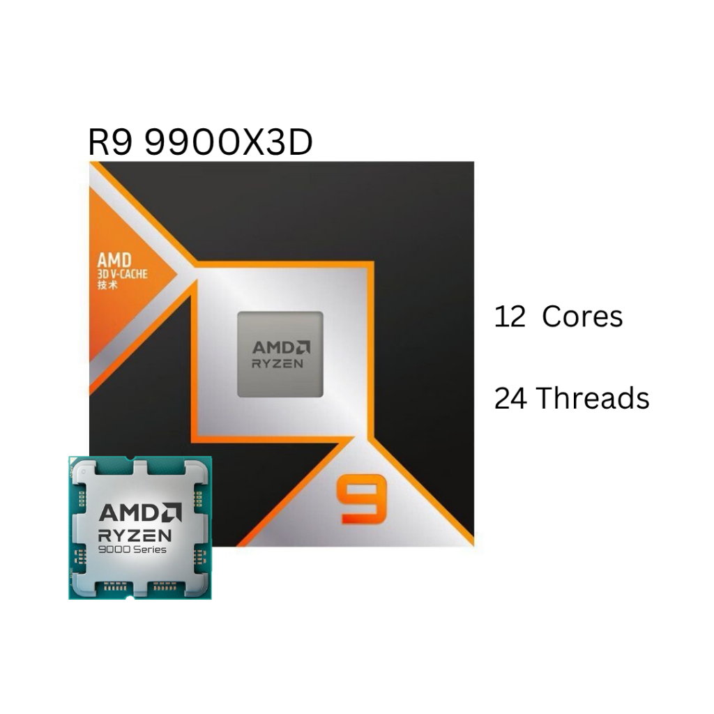 CPU R9-9900X3D AMD AM5 สินค้าใหม่ ครบกล่อง | Shopee Thailand