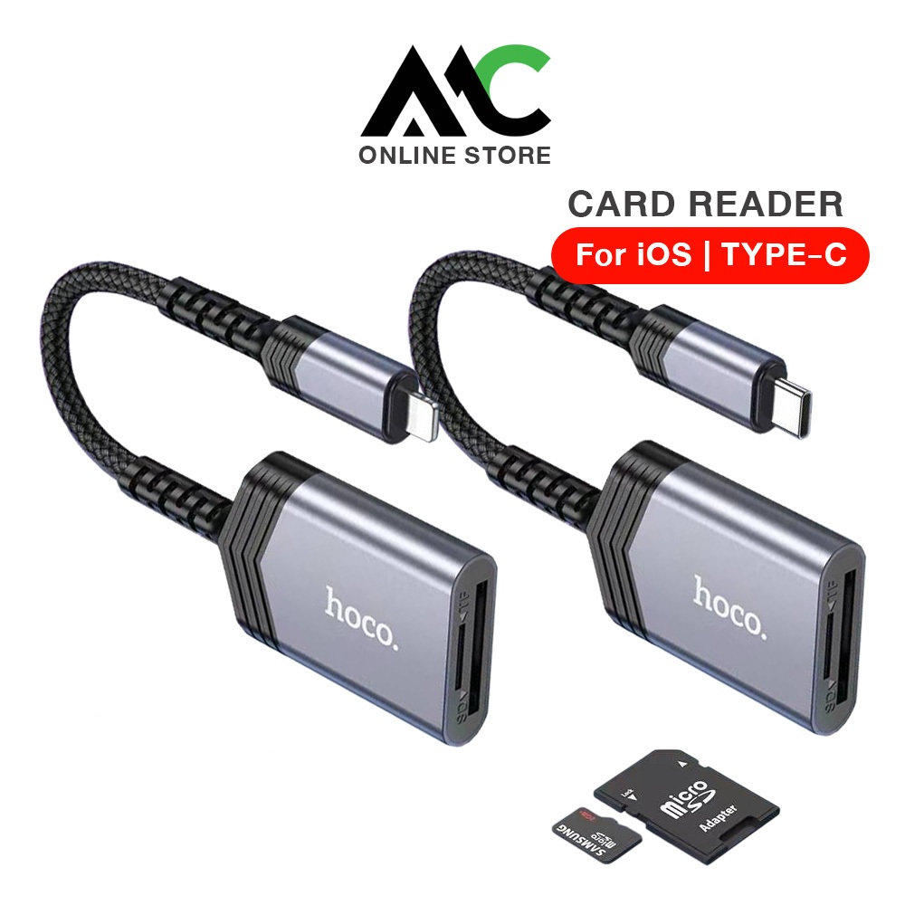 Hoco UA25 สำหรับ iOS / TYPE-C to Card Reader ถ่ายโอนข้อมูล OTG Card ...