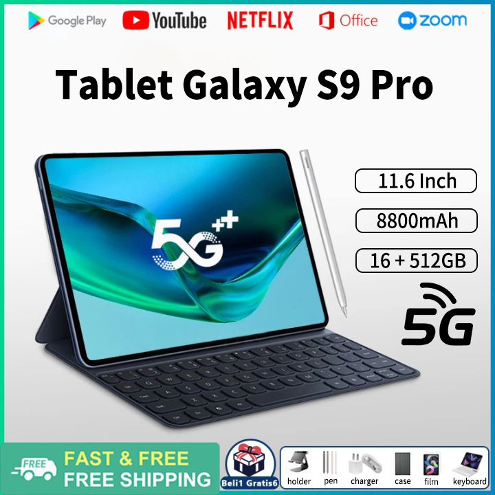 แท็บเล็ตดั้งเดิมCOD แท็ปเล็ต S9 Pro tablet แท็บเล็ตของแท้ 11.6inch 12GB ...