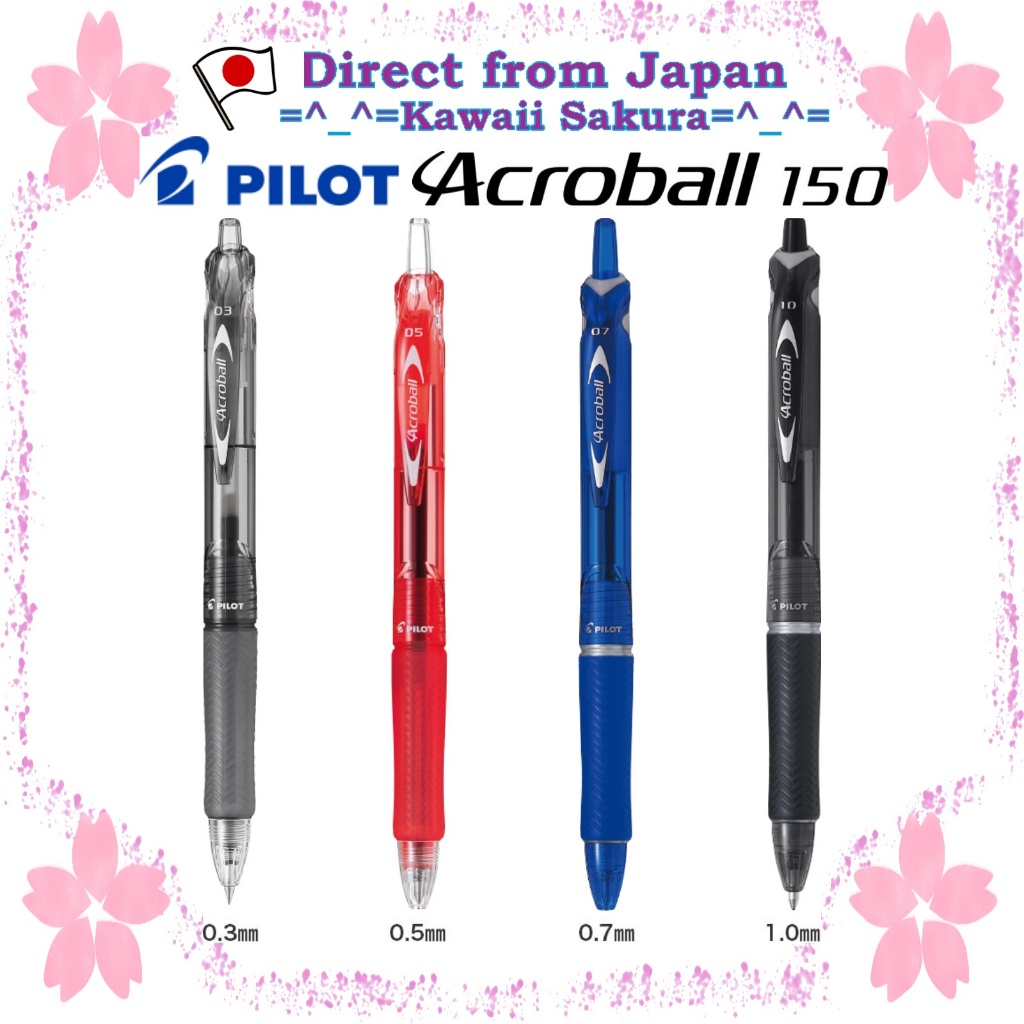 Pilot Acroball 150 Extra fine 0.3mm, fine 0.5mm, medium 0.7mm, bold 1 ...