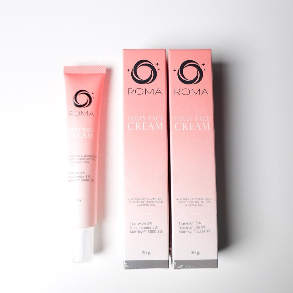 (2หลอด) Roma Fully Face Cream ขนาด 30 g. | ฟูลลี่ เฟส ครีม ไวท์เทนนิ่ง ...