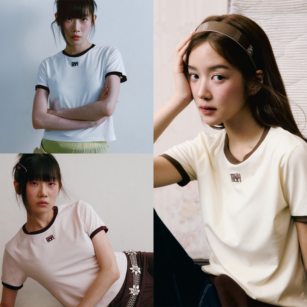 maison KEEPS | The Ringer Dual Logo Tee | เสื้อยืด ปักโลโก้ | Shopee ...