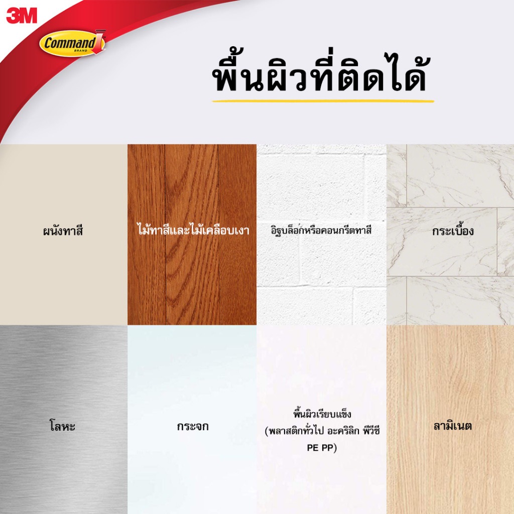3M Command ตะขอเอนกประสงค์ รุ่นเบสิค รับน้ำหนัก 1.8 กก.คอมมานด์ 17503 ...