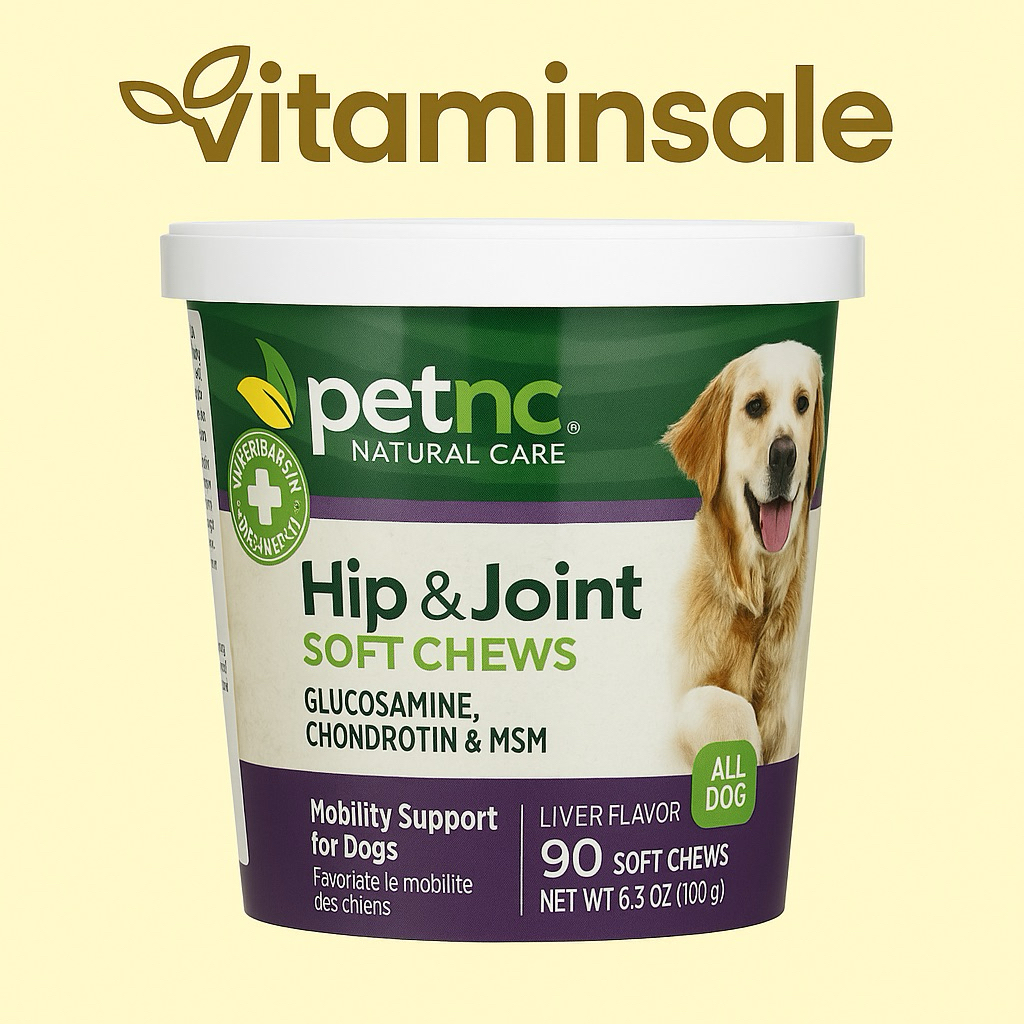 thumbnail image 2 of PetNC Natural Care Hip & Joint Soft Chews For Dogs - 90 Count, Glucosamine Supplement (Exp 06/2026) 2 of 2