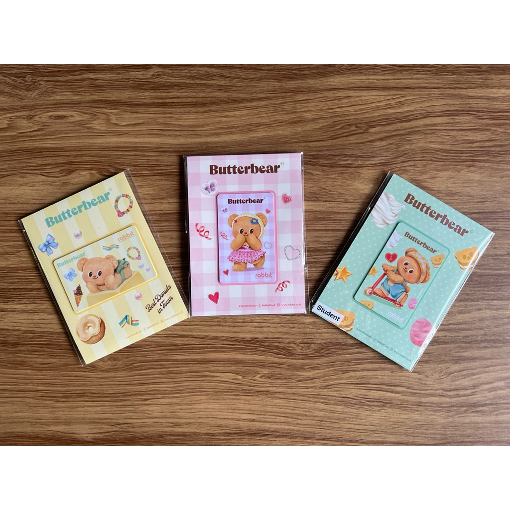 📣บัตรแรบบิทหมีเนย🧈 🧸Rabbit card Butterbear (พร้อมส่ง📌) บัตรbts 🧸แถมฟรี ...