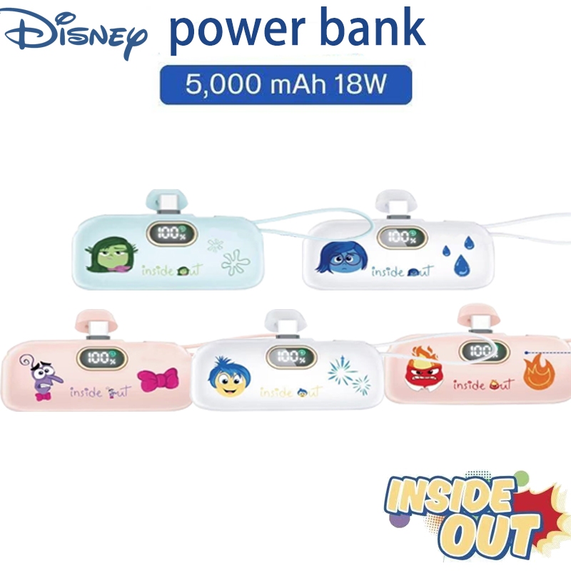 【COD】Disney《Inside Out》5,000 mAh หัวกลาง Type C สาย Type C รับประกัน 1 ...