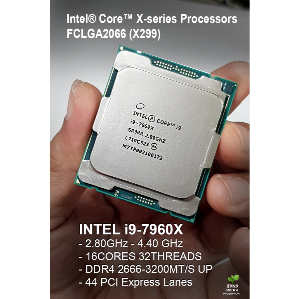 CPU i9-7960X 2.80-4.40GHz 16Cores 32Threads มือสอง สวยมากๆ สำหรับ ...