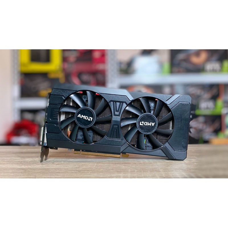 การ์ดจอ VGA POWER COLOR RX 570 8GB (DVI) สภาพสวยมือสอง ใช้งานได้ปกติ ...