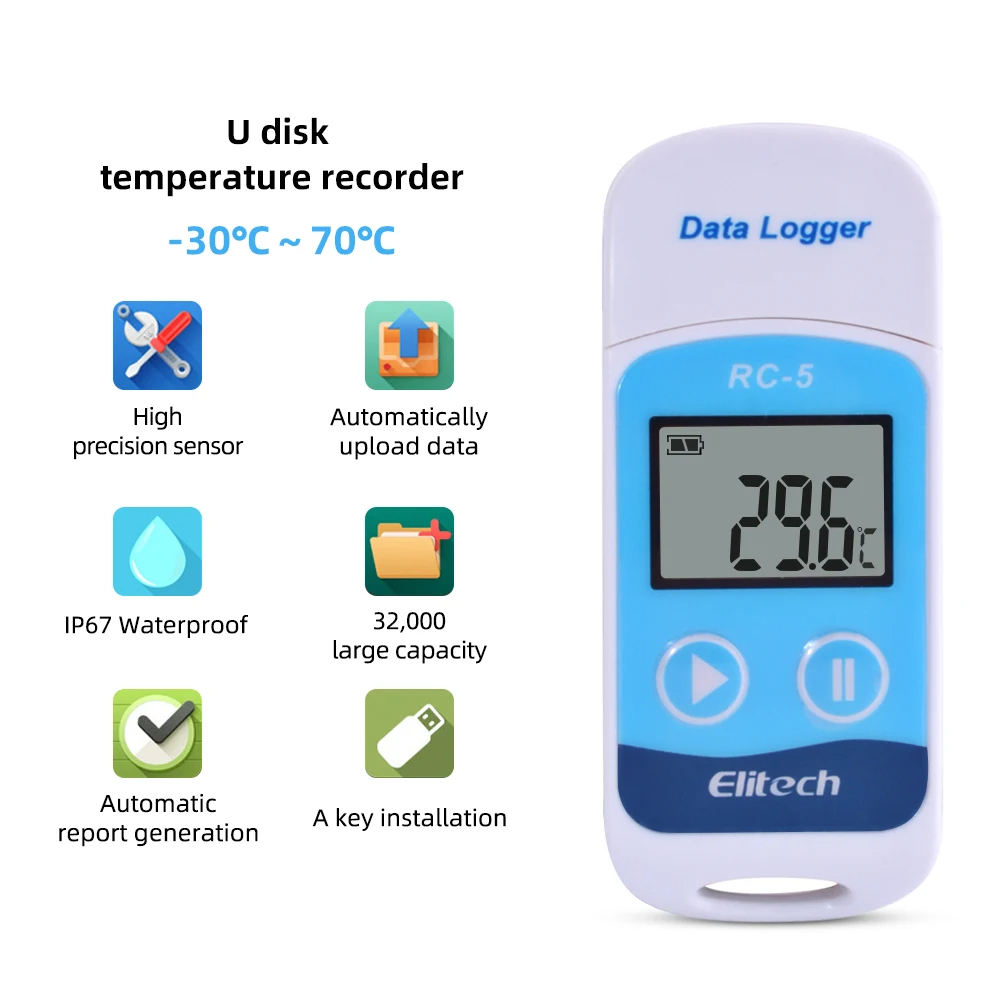 RC-5 + PDF อุณหภูมิ RC-5 USB Data Logger เครื่องบันทึกอัพเกรดสำหรับ ...