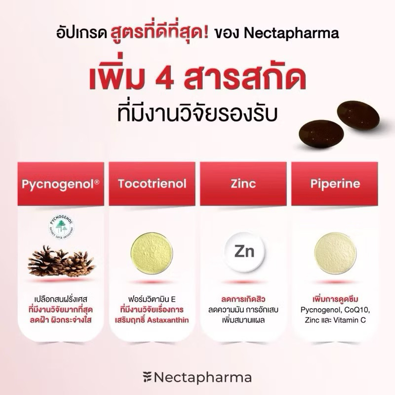 Nectapharma Astaxanthin Complex + CoQ10 สูตรใหม่!!! เนคตาฟาร์มา (Necta ...