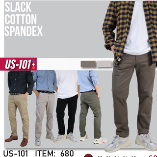 US-680 quần âu [có 6 màu] vải co giãn Cotton Spandex, thời trang nam, quần tây
