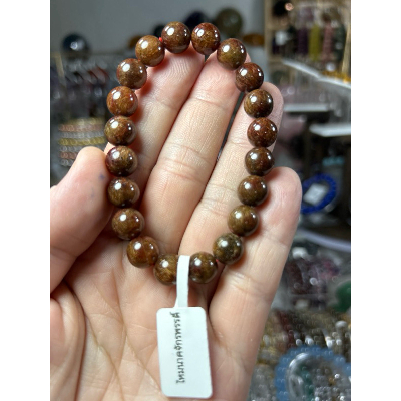 ไหมจักรพรรดิ์ ไหมนาคจักรพรรดิ์ Pink Rutilated Quartz เส้นไหมแน่นๆ เสริม ...