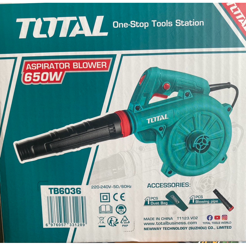 TOTAL เครื่องเป่าลม พร้อมเครื่องดูดฝุ่น โบเวอร์เป่าลม ดูดฝุ่น ไฟฟ้า ...