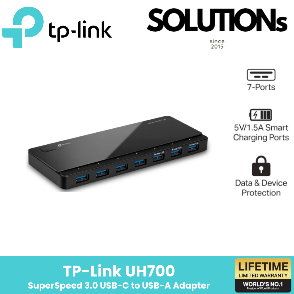 TP-Link UH700 USB3.0 7-Port Hub ฮับเพิ่ม USB รับประกัน 2 ปี | Shopee ...
