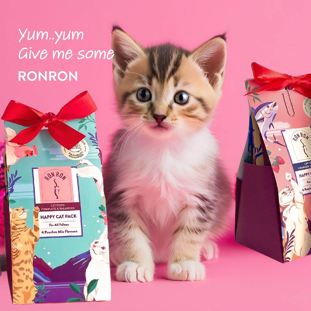 RON RON Gift Set Combo Pack 4 ซอง อาหารเปียก สำหรับแมวทุกสายพันธุ์ ...