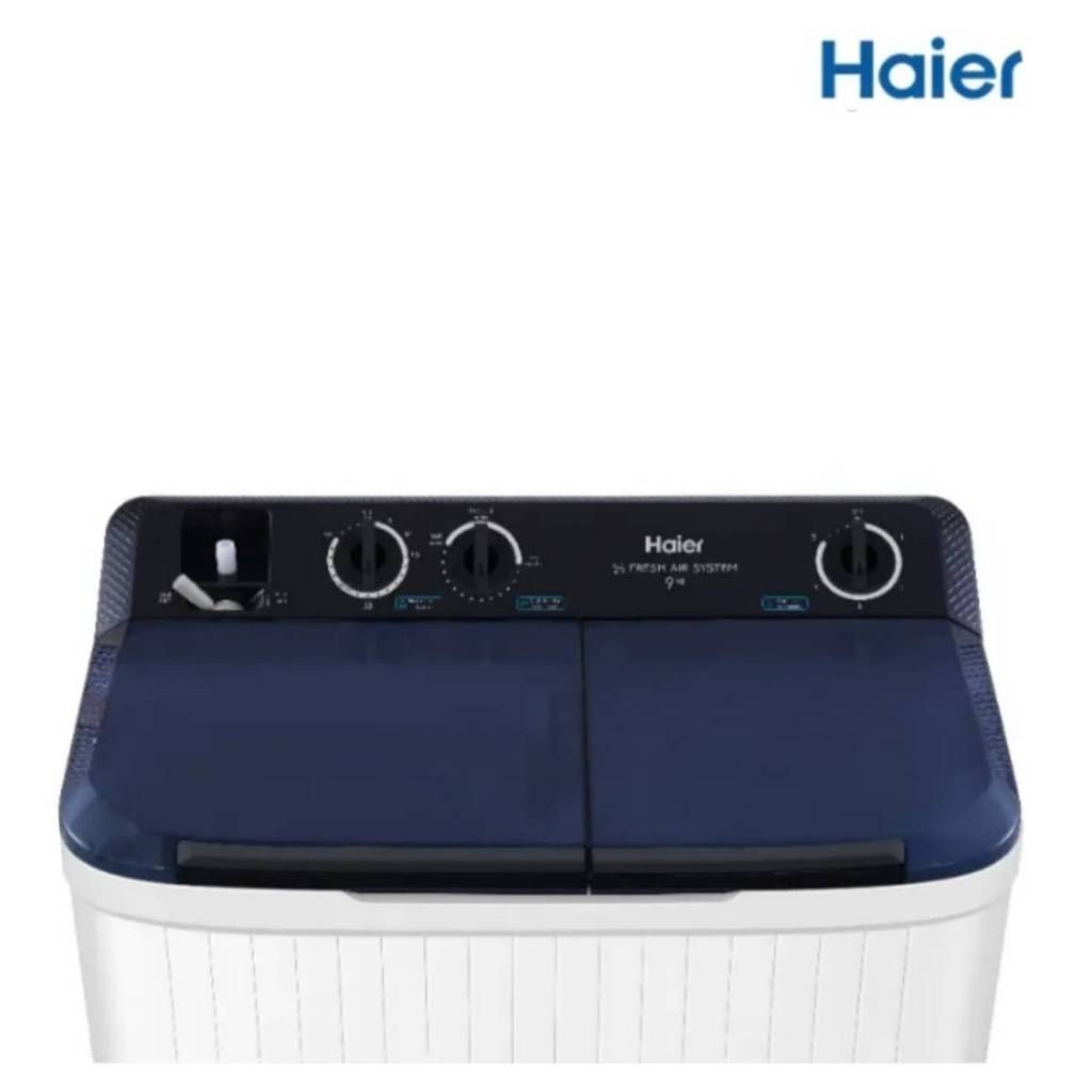 Haier เครื่องซักผ้า 2 ถัง ความจุ 9.0 kg รุ่น HTW90-1217 ระบบSuper Dry ...