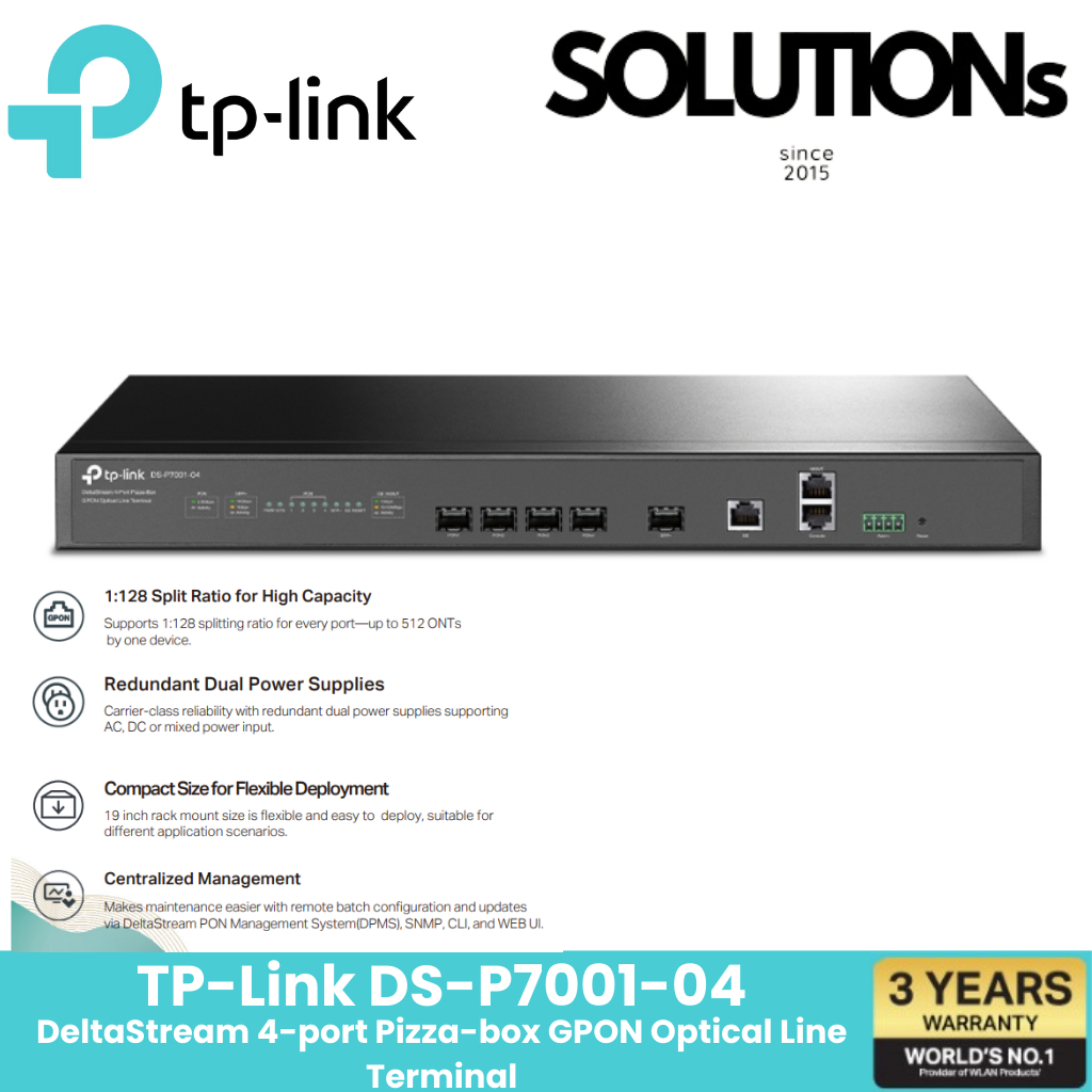 DS-P7001-04 DeltaStream 4-port Pizza-box GPON Optical Line Terminal ...