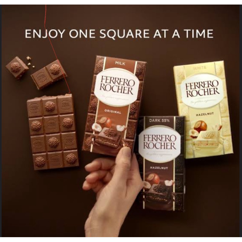 ferrero rocher bar ช๊อกโกแลต เฟอร์เรโร่ บาร์ 90กรัม พร้อมส่ง | Shopee ...