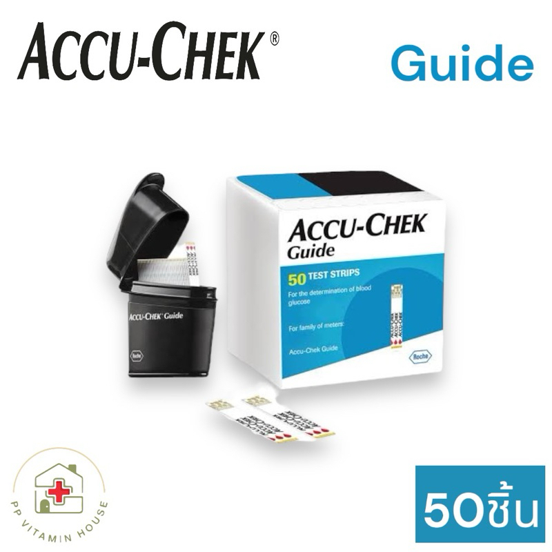Accu check guide 25/50 แผ่น แผ่นตรวจน้ำตาลแอคคูเช็ค | Shopee Thailand