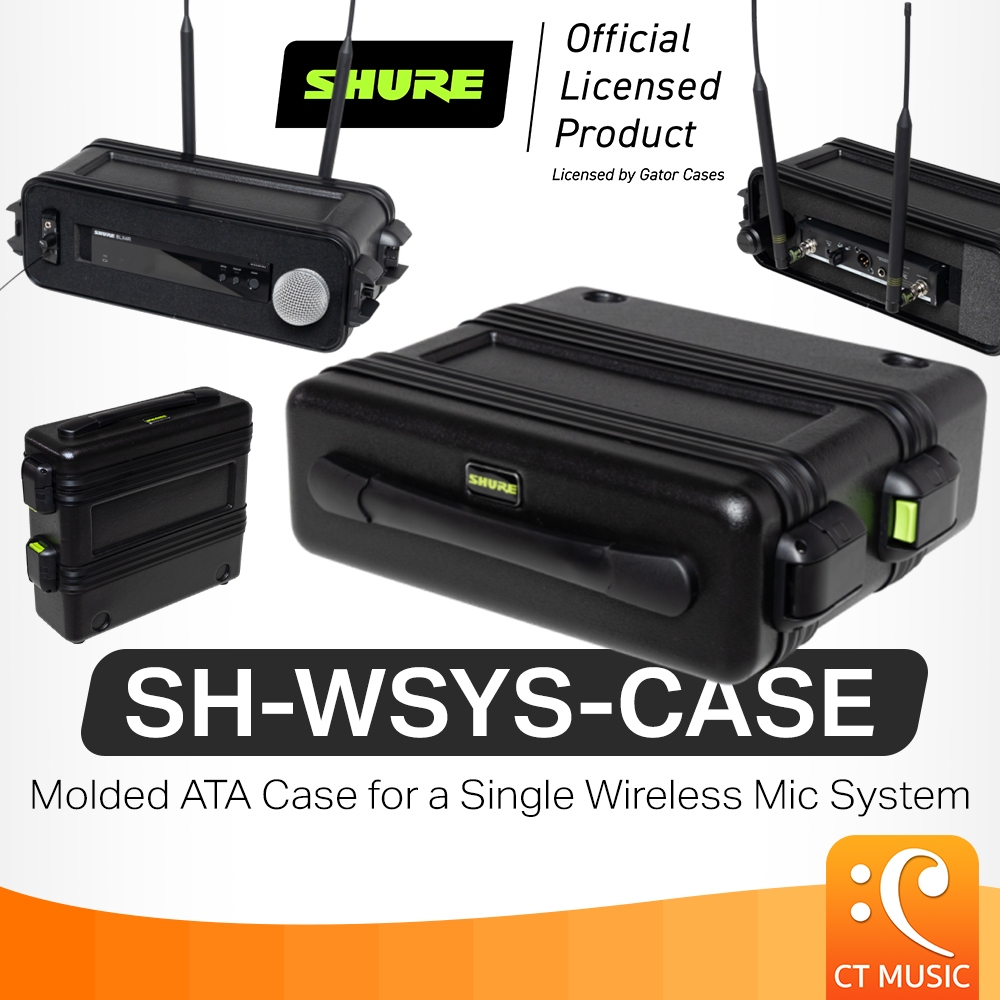 Shure by Gator SH-WSYS-CASE Molded ATA Case for a Single Wireless Mic ...