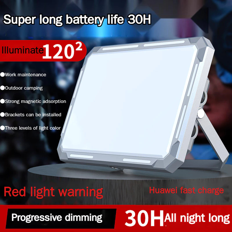 XPE LED 1000LM ไฟทํางานน้ําท่วม Type-C ชาร์จแบตเตอรี่ในตัว IP44 กันน้ํา ...