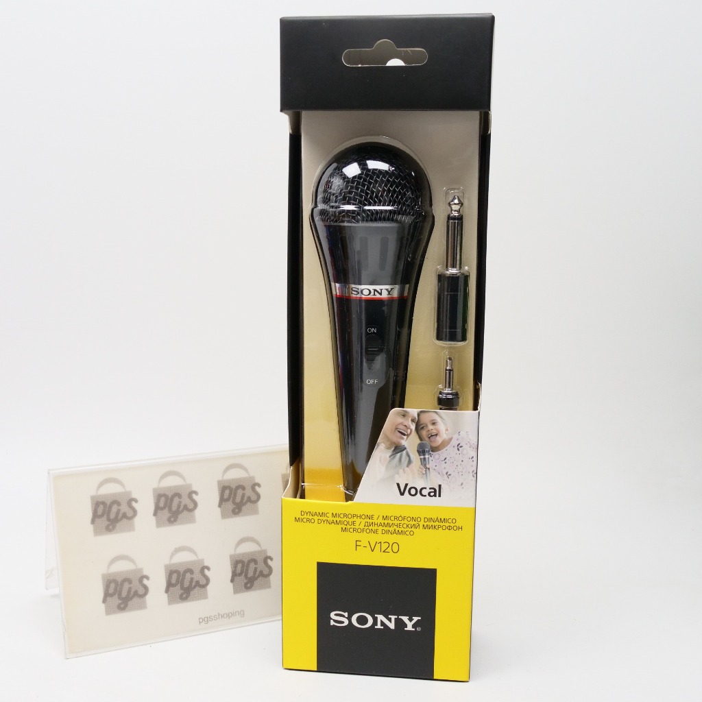 SONY ไมโครโฟนสาย Dynamic รุ่น F-V120 ไมล์ร้องเพลง คาราโอเกะ เเบบมีสาย ...