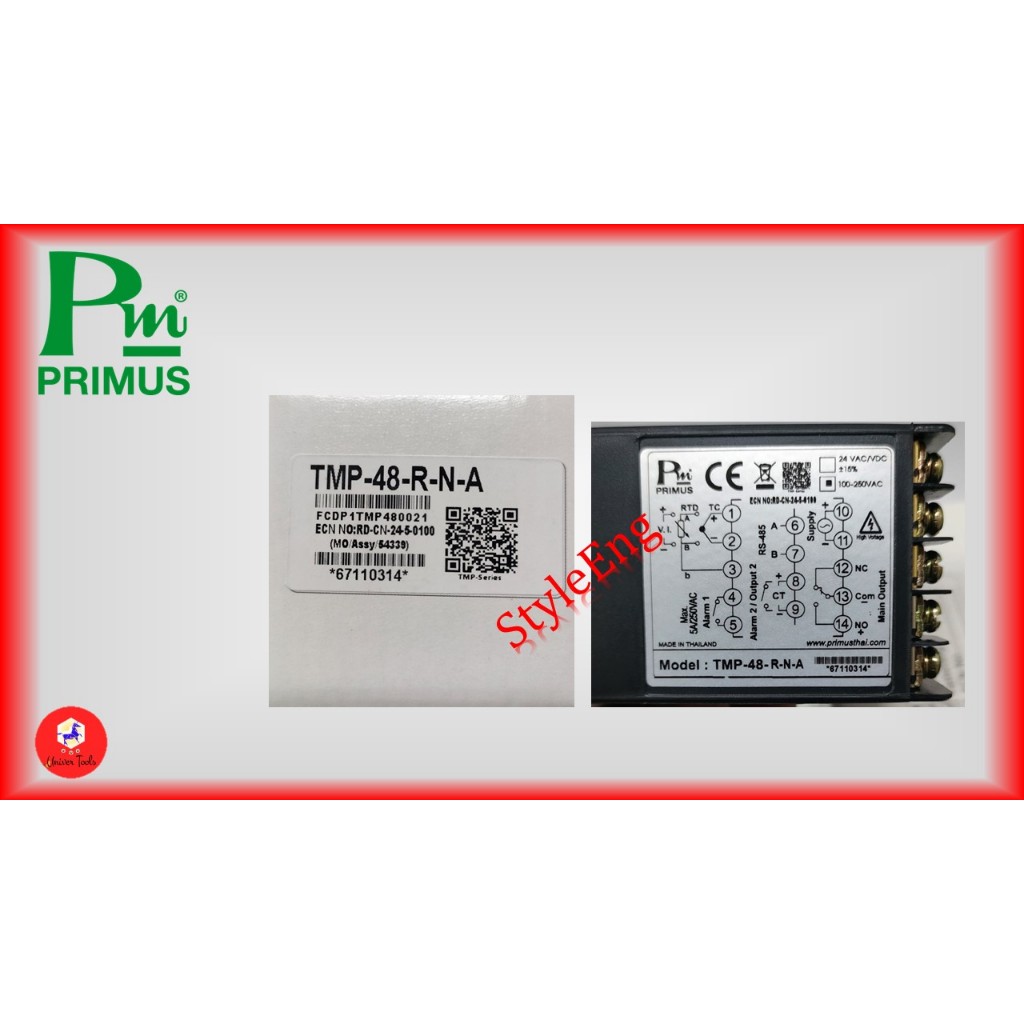 Digital Temp Controller PRIMUS TMP-48-R-N-A,P-N-A ชุดควบคุมอุณหภูมิเกรด ...