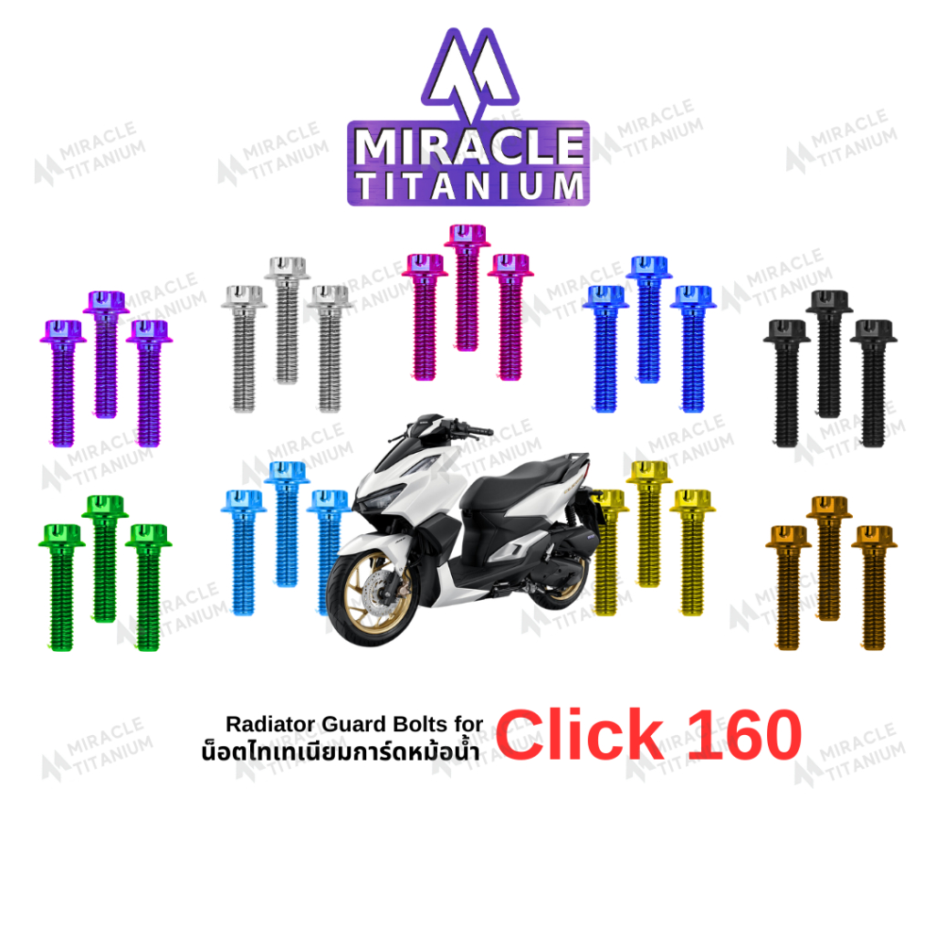 CLICK160 Radiator Guard Bolts การ์ดหม้อน้ำ | Shopee Thailand