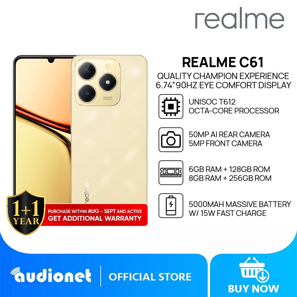 [New] Realme C61 Authentic Phone 6GB+128GB | กล้อง AI 50 MP | จอแสดง ...