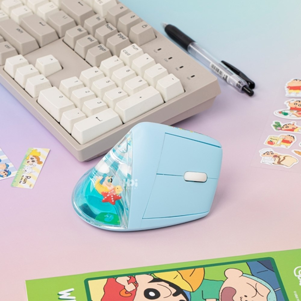 ( พร้อมส่ง ) Crayon Shin-chan Vertical Mouse เมาส์ไร้สายทรงตั้ง ชินจัง ...