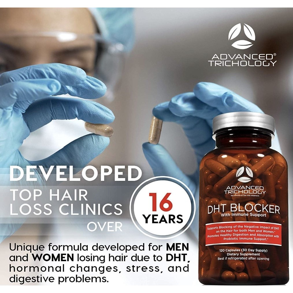DHT Blocker - Hair Growth Supplement for Genetic Thinning for Men and ...