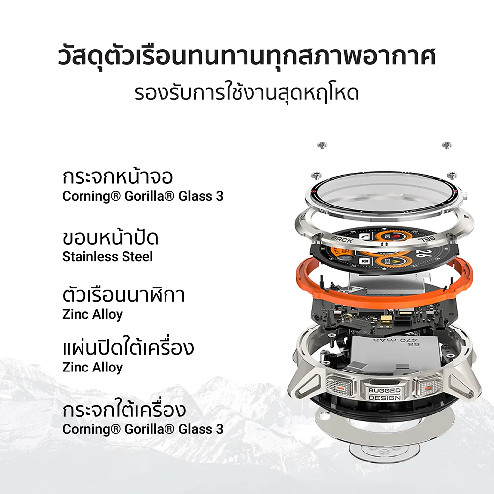 KOSPET TANK T3 ULTRA สมาร์ทวอทช์ หน้าจอ AMOLED 1.43 นิ้ว รองรับ Bluetooth Calling -2Y