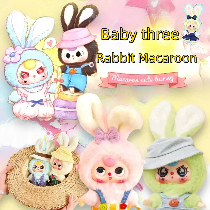 【สินค้าพร้อมส่งแล้ว】ตุ๊กตา Baby Three Rabbit Macaron น้องกระต่าย ลุ้น ...