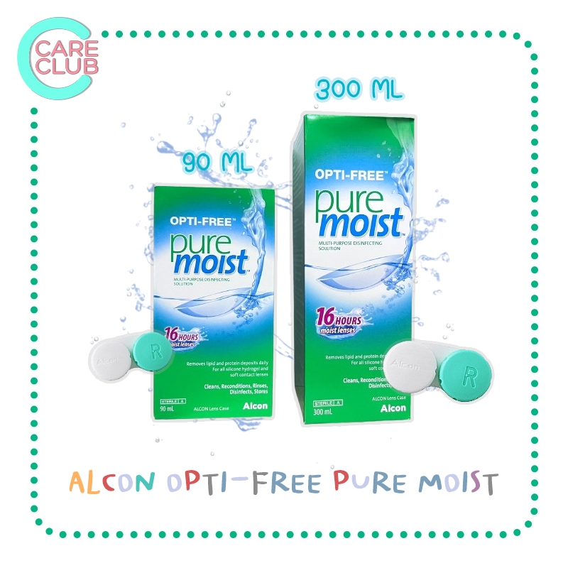 น้ำยาล้างคอนแทค Alcon Opti Free Pure Moist 90mlและ300 ml น้ำยาล้าง ...