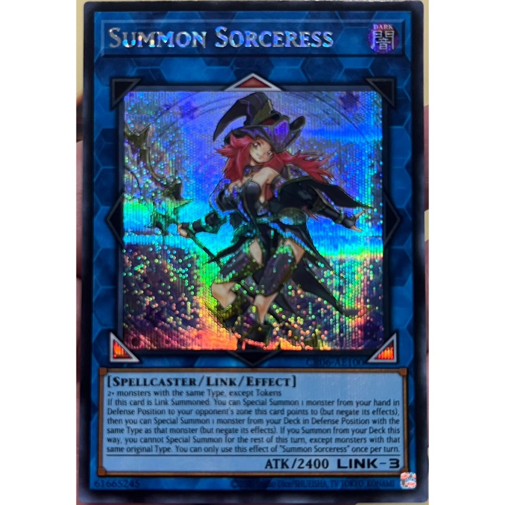 Yugioh Asia-Eng [CR06-AE100] Summon Sorceress (Secret Rare) การ์ดยูกิ ...