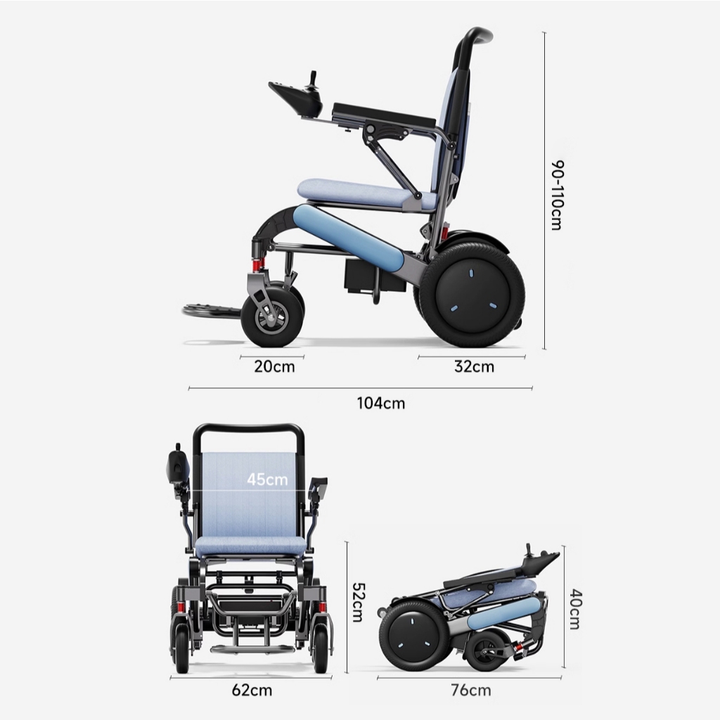 Synergy รุ่น INSPIRE L2 วีลแชร์ไฟฟ้าอลูมิเนียมอัลลอย พับได้ น้ำหนักเบา แบตลิเธียม