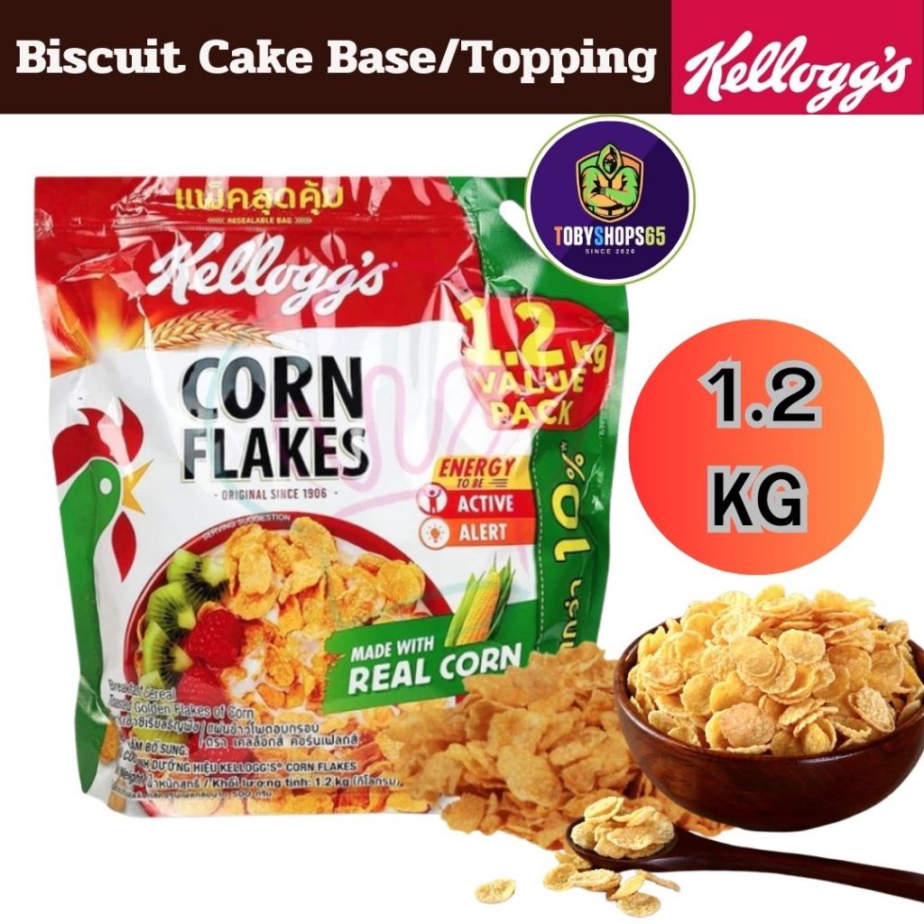 Kellogg's Cornflakes 1.2kg ซีเรียลข้าวโพดอบกรอบ อาหารเช้า Biscuit Cake ...