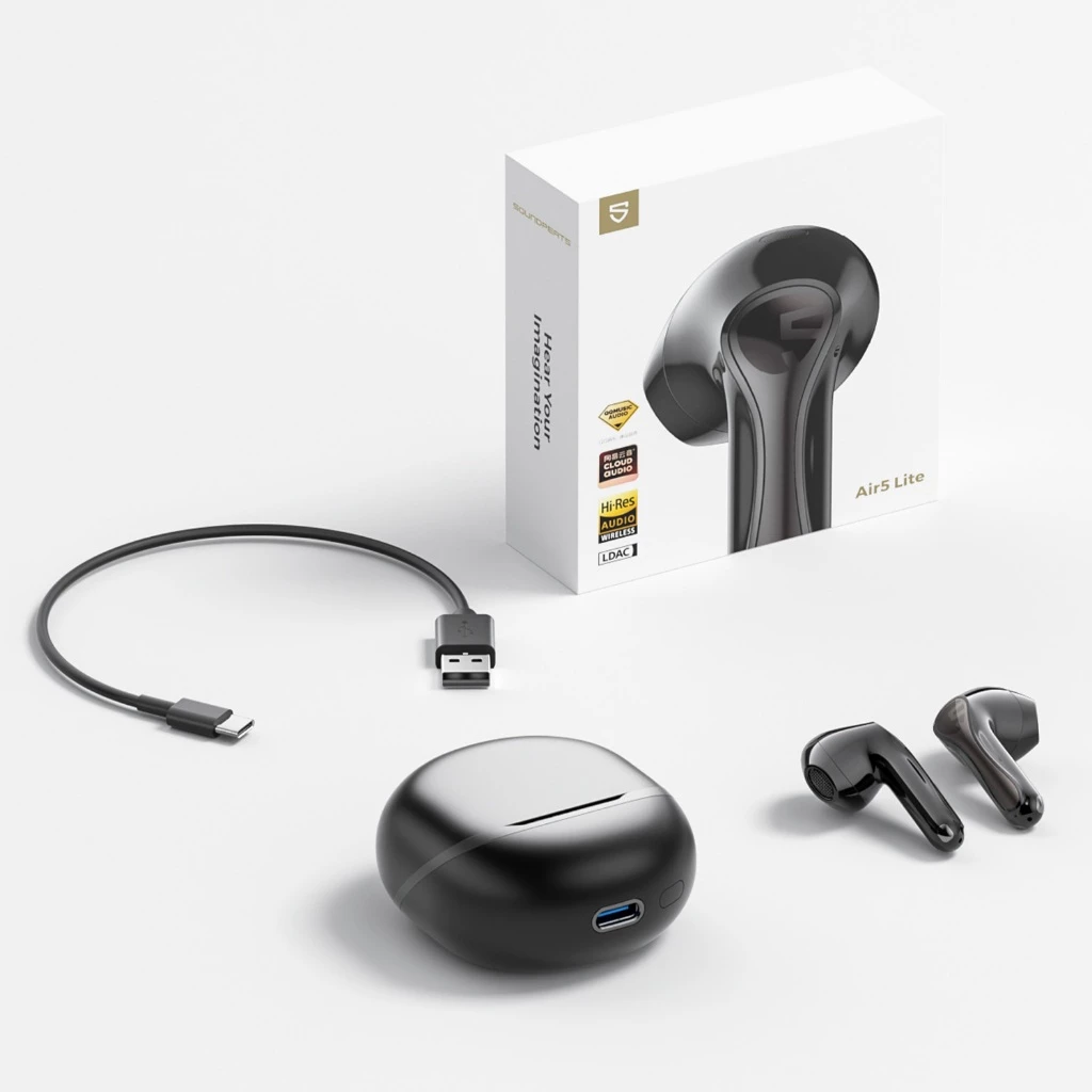 SOUNDPEATS Air5 Lite หูฟังบลูทูธ 5.4 Hi-Res LDAC หูฟังไร้สาย มี Game Mode True Wireless