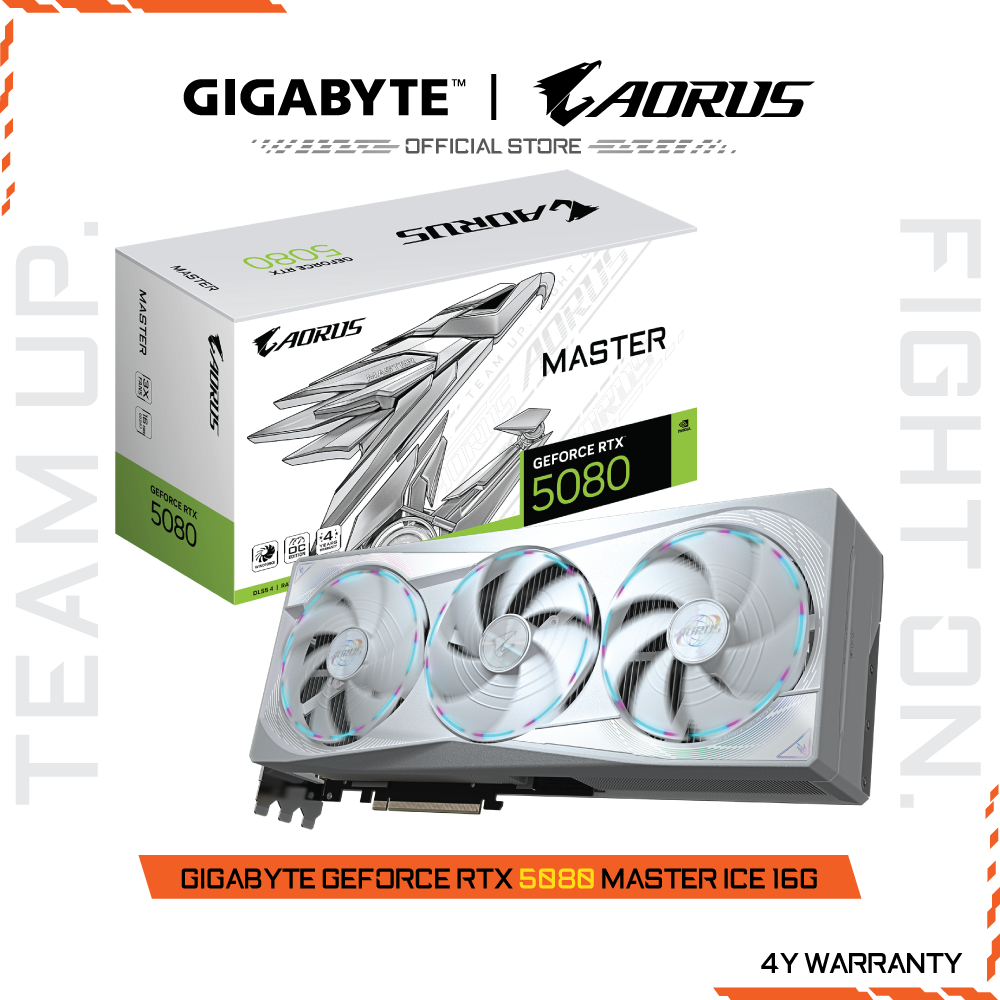 GIGABYTE GeForce RTX 5080 AORUS MASTER ICE 16G (VGA Card) GV