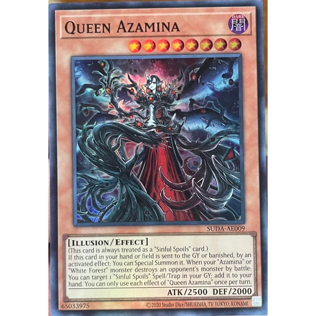 Yugioh Asia-Eng [SUDA-AE009] Queen Azamina (Super Rare) การ์ดยูกิแท้ถูก ...