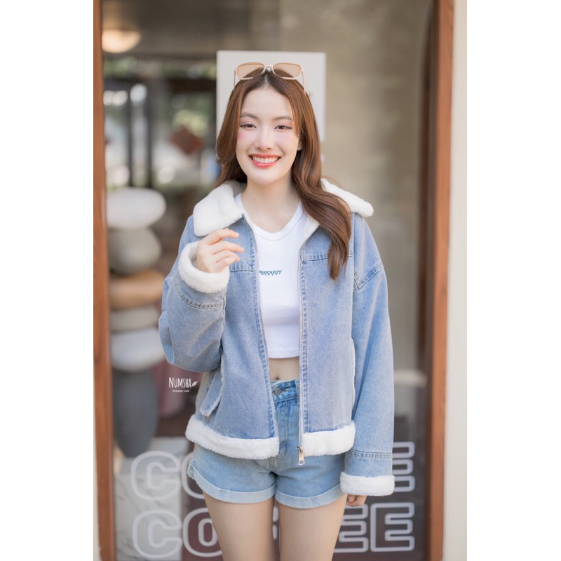 Numsha Brand เสื้อยีนส์บุขน 3283/NB23085 | Shopee Thailand