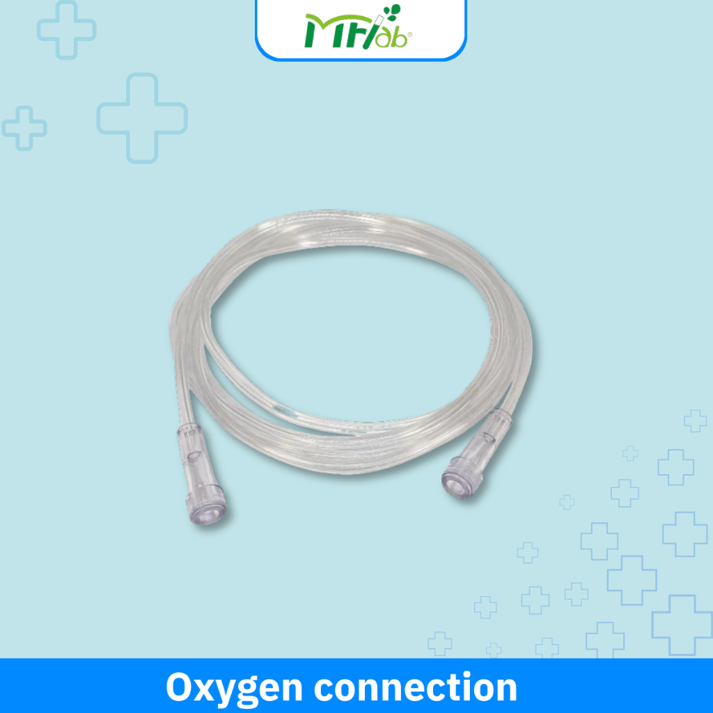MFlab Oxygen connection tubing (Spiral end) สายออกซิเจนปลายเกลียว 2.1m ...