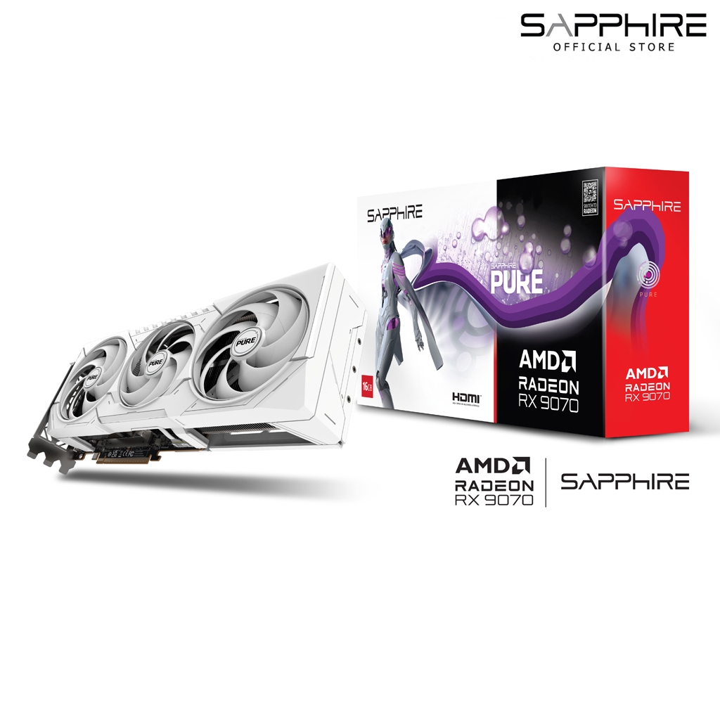 VGA SAPPHIRE PURE AMD RADEON RX 9070 GAMING OC 16GB DUAL HDMI/DUAL DP ...