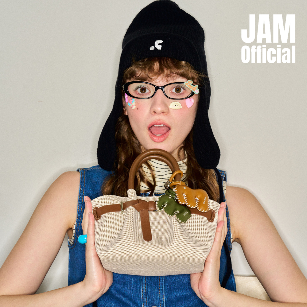 JAM | MUVA - Sweet Tart - กระเป๋าถือขนาดมินิ หนังวัว/แคนวาส ทรงตะกร้า ...