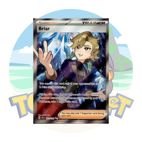 163 142 pokemon card Briar 163/142 Stellar Crown Ultra Rare – Red Panda Gaming Briar 2024 Ultra Rare Holo
