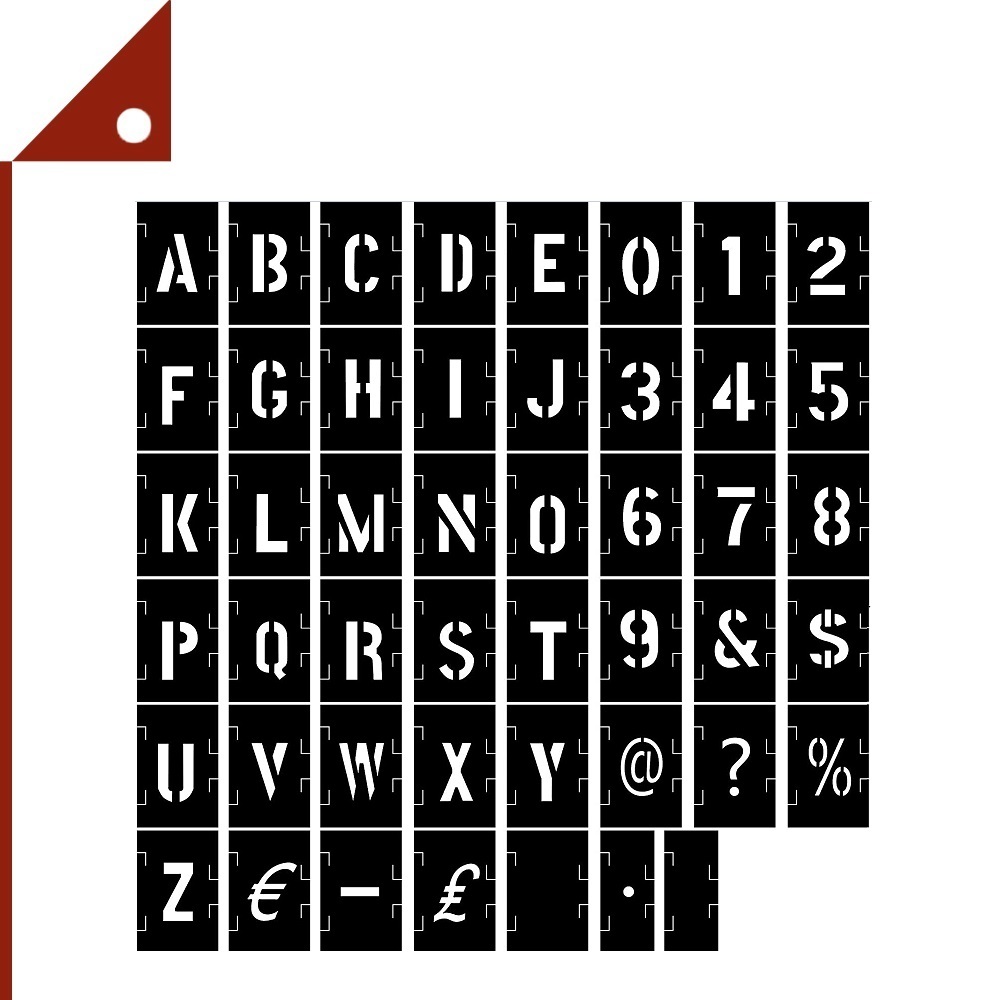 Zonon : ZNN1-153* บล็อคตัวอักษร Letter Number Stencil Symbol Stencil ...