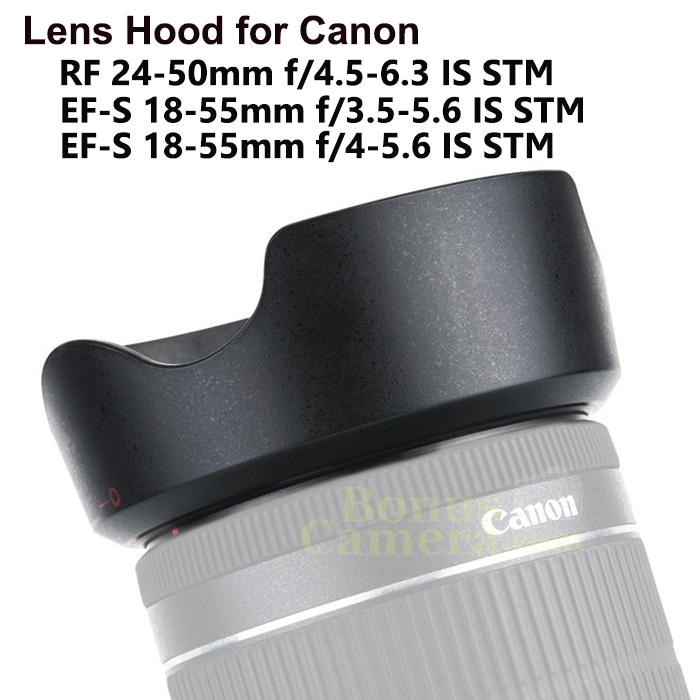 EW-63C ฮู้ดเลนส์แคนนอน RF 24-50mm F4.5-6.3 IS STM,EF-S 18-55mm f