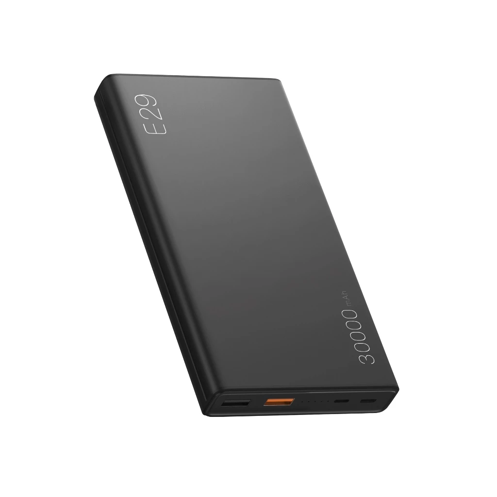 Eloop E29 สีดำ แบตสำรอง 30000mAh QC3.0 PD 20W ชาร์จเร็ว Power Bank Fast Quick Charge ของแท้ 100%