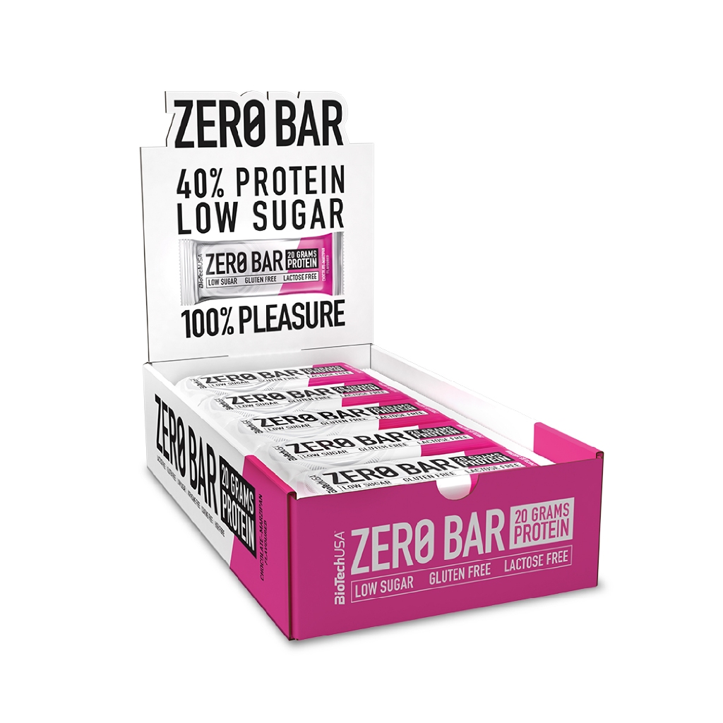 BioTechUSA Zero Bar protein bar Chocolate Mazipan 50g/Bar (โปรตีนบาร์ ...